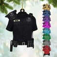 thumbnail image 2 of HomeDesign Personalized Police Ornaments Police Ornament Police Officer Flat Ornament Hanging, Police Gift Thin Blue Line Ornament Christmas Car Hanging Ornament Decorations Custom (Police 4) (Blue), 2 of 10