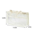 thumbnail image 3 of LHNFT Translucent Purse Handbag Tote Pocketbook Bag Organizer Insert with Zipper Handle for Women Medium Beige, 3 of 4