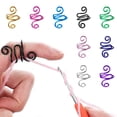 thumbnail image 2 of Worgeous 18 pcs  Crochet Tension Rings Crochet Finger Loops Open Crochet Rings Crochet Craft Loops Metal Knitting Rings, 2 of 8
