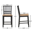 thumbnail image 6 of Pemberly Row Rubberwood/Iron Counter Chair in Black (Set of 2), 6 of 8