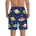 thumbnail image 3 of Naloa Planets and Stars Men's Beach Shorts, Surfing shorts, Swim trunks, Quick Dry Swim Trunks for Surfing Beach Fun - Small, 3 of 9