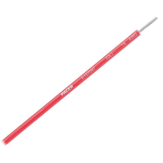 Marine Wire Pacer rojo 18 AWG UL 35' (10,67 m)