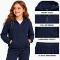 thumbnail image 4 of Real Love Girls Jogger Set - Fleece Zip Up Hoodie Sweatshirt and Sweatpants 2 Piece Activewear Set, 4 of 7