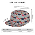 thumbnail image 6 of Daiia Dachshund Dog Heart print Flat Bill Hats Flat Brim Trucker Cap Baseball Cap Adjustable Classic Low Profile Hat Unconstructed Plain Cap, 6 of 9