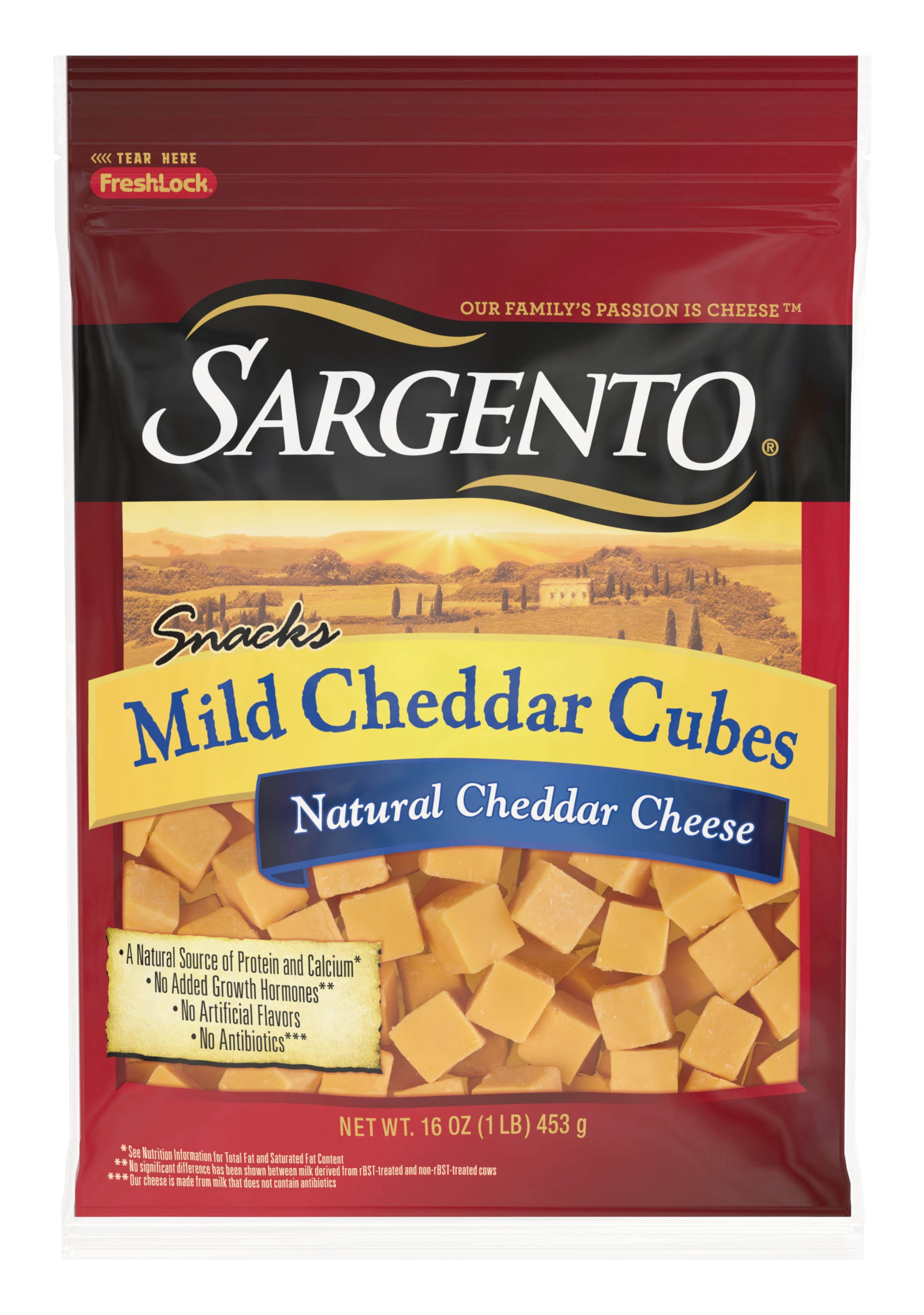 Sargento® Mild Natural Cheddar Cheese Cubes, 16 oz.
