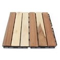 thumbnail image 4 of 3rd Street Inn Interlocking Acacia Wood Deck Tiles - Natural Finish - Straight Pattern Decking - 12"x12" (20 Pack), 4 of 5