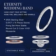 thumbnail image 4 of MomentWish Wedding Band,Moissanite Engagement Rings,D Color VVS1 Simulated Diamond 925 Sterling Silver Eternity Rings-Size9.5, 4 of 8