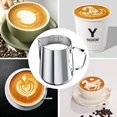 thumbnail image 5 of Jarra de leche de acero inoxidable 304 de 350 ml para espumar leche, jarra de leche de acero inoxidable con marca de medición de 12 oz, taza de café, jarra de acero inoxidable para capuchino, espress TUNC Sencillez, 5 of 5