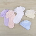 thumbnail image 5 of 5 Pack Girls Ruffle Socks Ruffle Lace Ankle Dress Princess Socks, 5 of 6