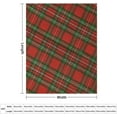thumbnail image 2 of Christmas Tartan Plaid Soft Throw Blanket Lightweight Flannel Plush Fuzzy Blankets Gift for Women Kids Boys Teens 50X60 in, 2 of 6