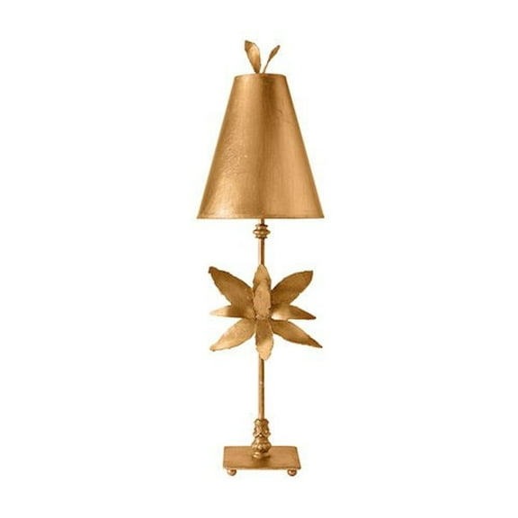 Lucas McKearn Azalea Traditional Metal Table Lamp in Gold Leaf