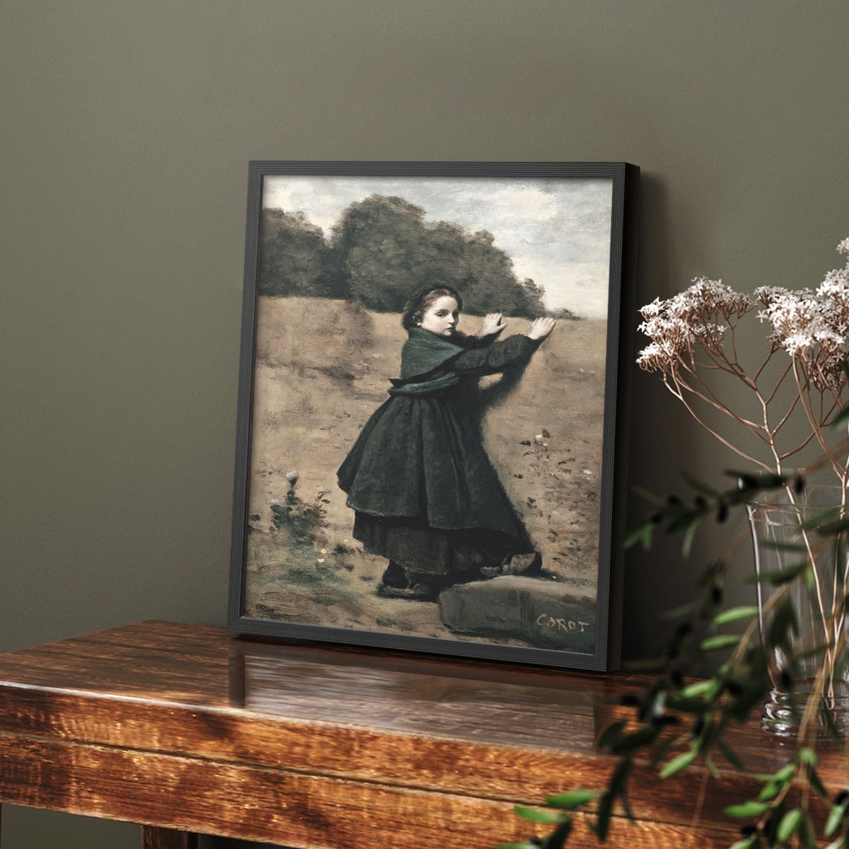 Vintage Animal Print XLI - 14in. x 11in. Vintage Framed Print in Black Wood Frame
