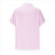 thumbnail image 5 of Camisa Estilo Boyfriend A Rayas Fruncidas para Mujer, Informal, con Cuello Corto, Mangas , Botones, Blusa con Bolsillo, Rosa, Talla S, 5 of 7
