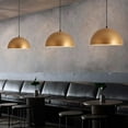 thumbnail image 7 of Dome semicircle gold pendant lamp, metal iron industrial style ceiling lighting fixture, vintage farmhouse hanging lamp, pendant light for kitchen island dining table bar counter laundry room, 7 of 7
