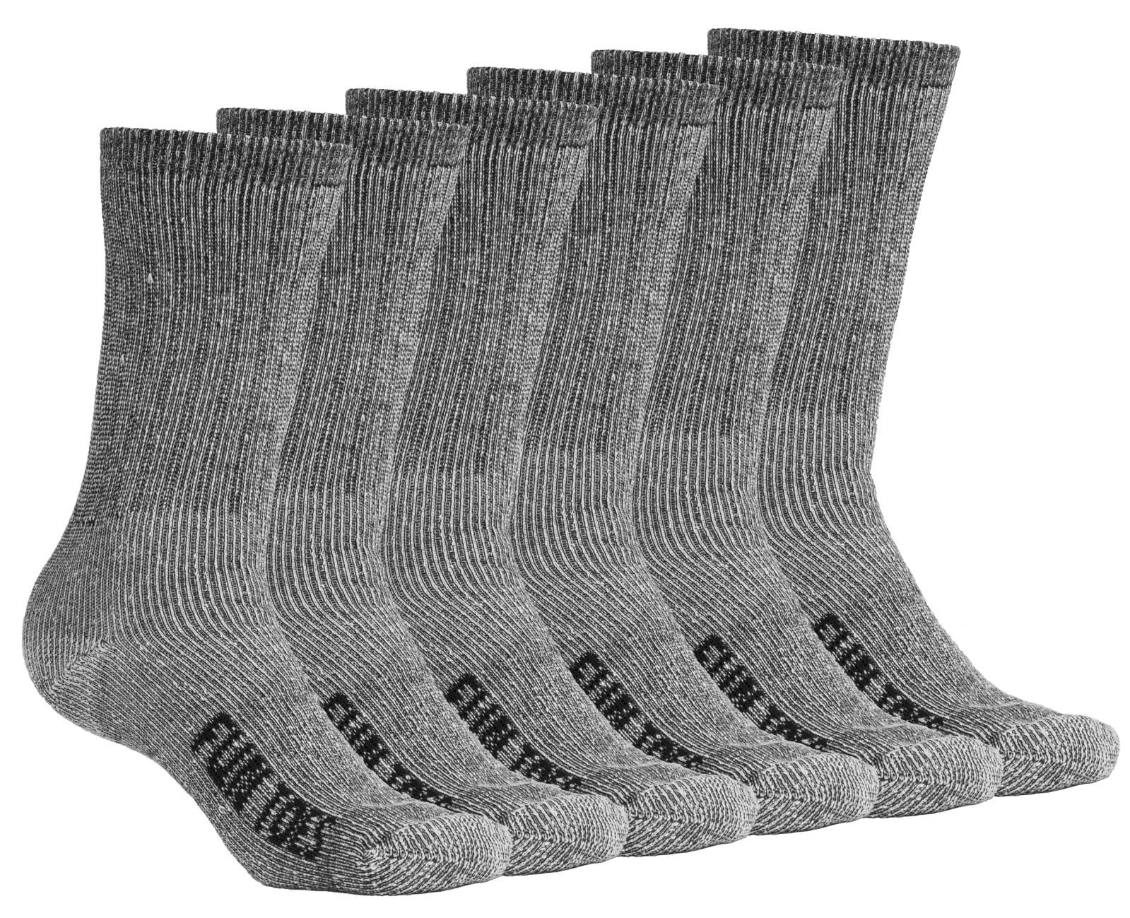FUN TOES Womens Cotton Toe Socks-Breathable-6 PAIRS Pack-Size 9-11-Lightweight