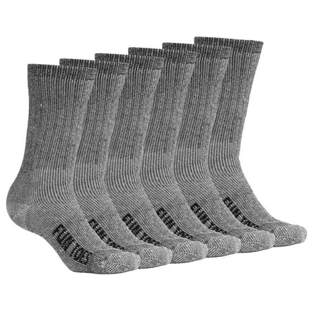 Men Merino Wool Hiking Socks -Lightweight-6 Pairs Pack