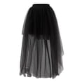 thumbnail image 5 of DuoJiaJ Tulle Skirts for Women Front Short Back Long Puffy Skirt Tutu Adult Dancing Skirts,Black One Size, 5 of 5