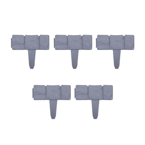 Xingzhi Garden Fence Cobblestone Border Lawn Edging Multipurpose DIY Prop 5pcs 1Set