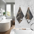thumbnail image 6 of GZHJMY Christmas Village Party Night Cotton Towel Set 2PCS,Quick Drying Bath Towels,Soft and Breathable Hand Towel WashCloths for Kitchen,Bathroom,Gym,Beach Washcloths, 6 of 7