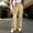 Beige, variant on Women's Everyday Wide Leg Sweat Pants Double Layer High Waist Drawstring Soft Fleece Relaxed Long Bottoms for Street Style Daily Look Army Green XXL