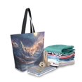 thumbnail image 2 of FORMRS Womens Canvas Tote Bag with Zipper Inner Pocket Shoulder Handbag, Ethereal Mountain, 2 of 7