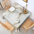 thumbnail image 2 of White Marble Gold Line Pattern Square Tablecloth,Waterproof Square Table Cover,Wipeable Spillproof Washable Table Cover for Home Kitchen Party Decor 52"x52"(132x132cm), 2 of 6