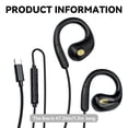 thumbnail image 2 of GJX Wired Headphones USB C,Open Ear Hook Design with Mic,Noise Cancelling USB C Earphones,Stereo Sound Type C Wired Earbuds,Black, 2 of 7