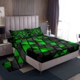 thumbnail image 1 of Erosebridal Neon Geometric Sheet Set Twin,Gradient Triangle Bedding Sets Twin Size,Boys Room Decorative,Reversible,Breathable,3pcs, 1 of 7