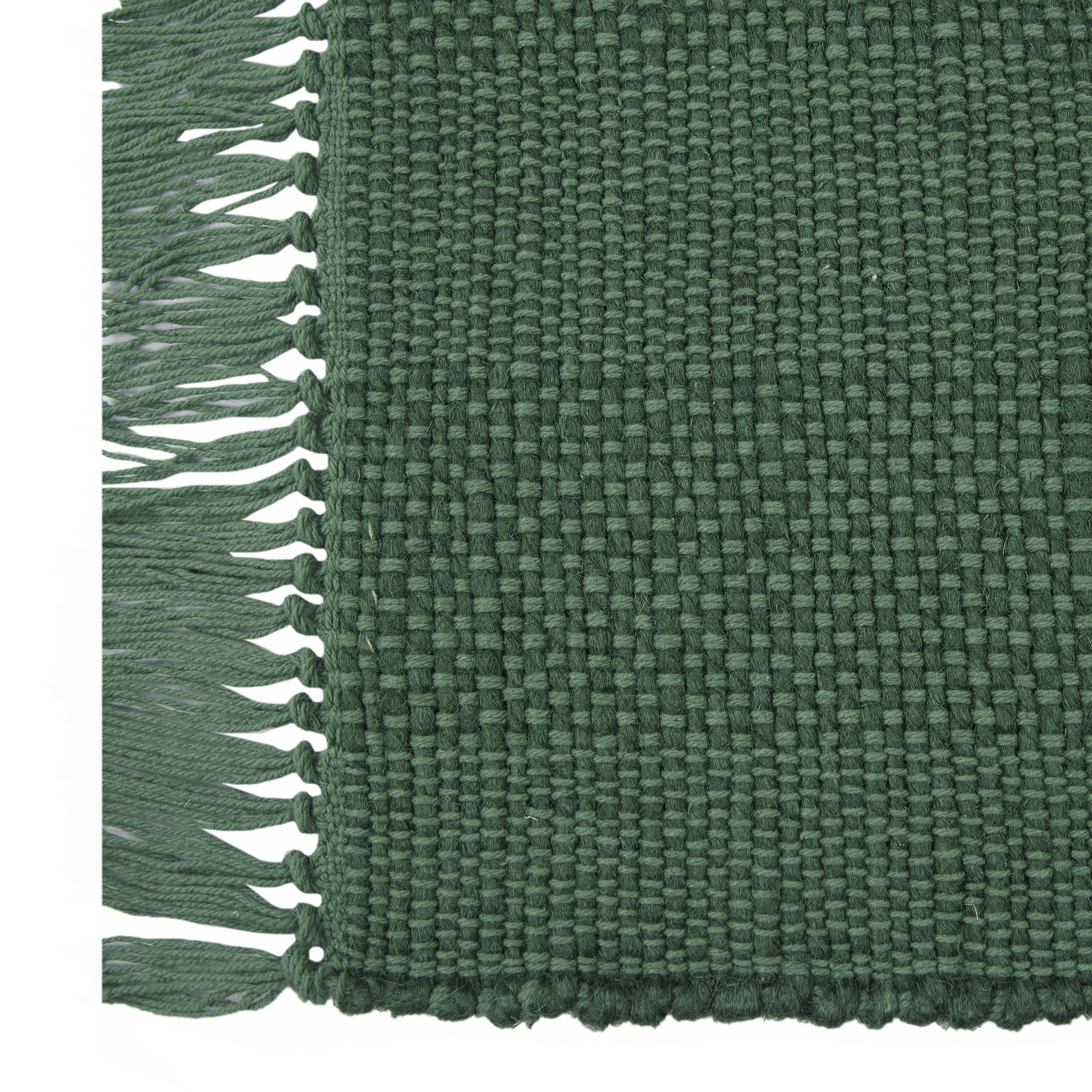 Holiday Chunky 13" x 72" Table Runner - 80% Jute, 20% Cotton, Green
