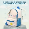 thumbnail image 7 of Hello Kitty’s Cinnamoroll 9” Micro Mini Backpack Purse Featuring a 3D Ears & Pompom Dangle, White, 7 of 7