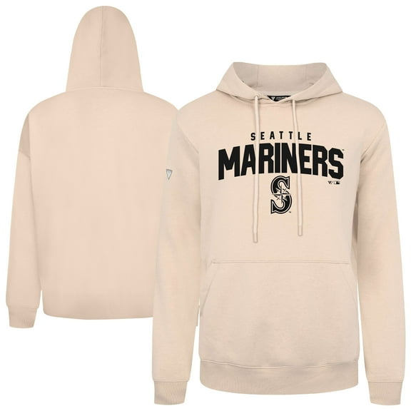 Men's Levelwear Khaki Seattle Mariners Podium Team Arch Pullover Hoodie