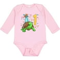 thumbnail image 3 of Inktastic 1st Birthday Cute Turtle in Party Hat with Confetti Boys or Girls Long Sleeve Baby Bodysuit, 3 of 5