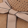 thumbnail image 5 of Visland Sun Hat Folding Sun Protection Knitted Wide Brim Ribbon Bow Women Beach Hat for Outdoor, 5 of 6