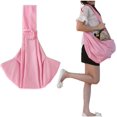 thumbnail image 3 of Bolsa transportadora para mascotas, bolsa de viaje para gatos y perros, hasta 7,2 kg (rosa), 3 of 5