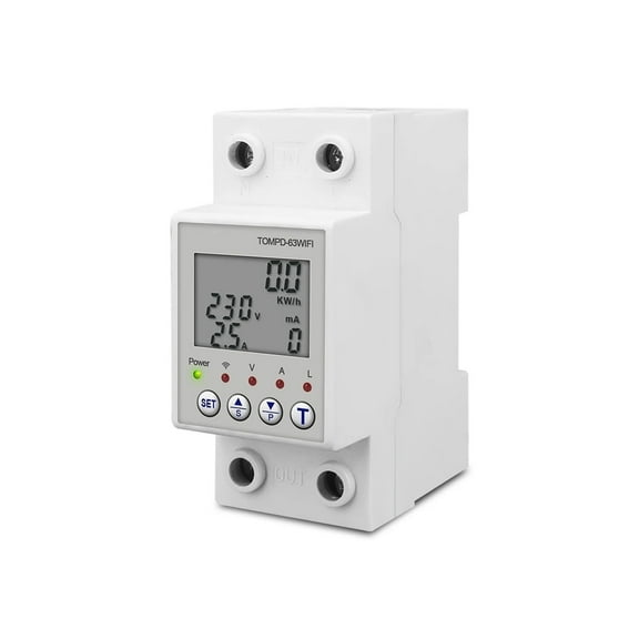 Multi-Functional Smart WiFi Circuit Breaker, with Current and Voltage Leakage Protection 63A