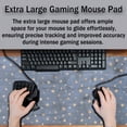 thumbnail image 3 of Extra Large Mouse Pad Stars Game Mat, Gaming Mouse Pads Office Desk Mat, Extra Large Desk Pad Non-Slip Rubber Base Waterproof with Stitched Edges, 35.4 X 15.7 inch for Work/Game/Office/Home, 3 of 6