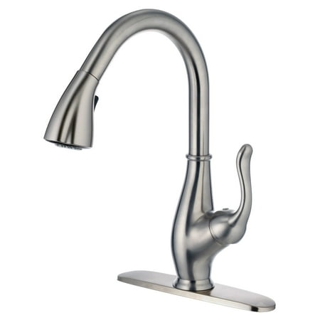 UPC 845805055370 product image for Yosemite 1-Handle Kitchen Faucet in Brushed Nickel | upcitemdb.com