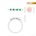 thumbnail image 5 of ANGARA Natural Half Eternity Seven Stone Emerald and Diamond Wedding Ring in 925 Sterling Silver for Women (Size-2mm) | May Birthstone, Anniversary, Jewelry Gift for Women | Natural Emerald Ring, 5 of 9