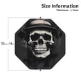 thumbnail image 2 of KLL Drink Coasters Set Octagon of 4,PU Leather Absorbent Coasters Set Decorative Coffee Cup Coasters Housewarming Gift for Home Decor-Magician Hat Skull, 2 of 5