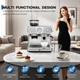 thumbnail image 7 of Stainless Steel Coffee Machine w/Built-in Grinder – 20 Bar. 2.8l Removable Tank. Milk Frother Steam Wand for Latte & Cappuccino. Adjustable Shot Volume. Silver, 7 of 7