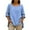 Blue, variant on Fashion Fall Saving Women's Blouse Womens Shirts Fall 3/4 Sleeve T Shirts for Women Plus Womens Blouses Fall My Items ordered