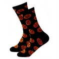 thumbnail image 6 of Halloween Pumpkin Socks for Women Men, Orange Black Novelty Crew Socks, Soft Knit Mid Calf Casual Cotton Blend, Funny Fall Winter Party Costume Accessories Gift, 6 of 7