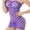 Purple, variant on Lingerie for Women Lady Fishnet Body Stocking Performance Dancewear Mesh Dance Wear Black Bodysuit Lingerie