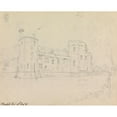 thumbnail image 3 of James Moore 14x12 Black Modern Framed Museum Art Print Titled - Wingfield Castle (1790), 3 of 5