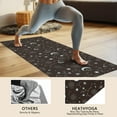 thumbnail image 4 of Brown Star Moon Constellation Pattern Hot Yoga Mat Towel Non Slip for Hot Yoga - Quick-Drying Yoga Mat Cover with 4 Corner Pockets with Travel Bag - Hot Yoga Towel Non Slip 70"x26", 4 of 6