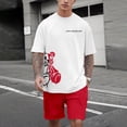 thumbnail image 1 of WILLBEST Conjunto de Traje para Hombre con Estampado de Oso para Uso Exterior E Informal. Combinación de Manga Corta y Pantalones Cortos para Verano. Ideal para Relajación y Actividades Físicas., 1 of 3