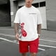 thumbnail image 1 of WILLBEST Conjunto de Traje para Hombre con Estampado de Oso para Uso Exterior E Informal. Combinación de Manga Corta y Pantalones Cortos para Verano. Ideal para Relajación y Actividades Físicas., 1 of 3