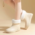 thumbnail image 3 of Platform Rain Boots Slip on Winter Lined Ankle Wet Weather Pu Material Soft Warm Non Slip Outdoors Waterproof Daily Commute Women, 3 of 8
