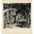 thumbnail image 2 of Konštantín Bauer 20x22 Black Ornate Framed Double Matted Museum Art Print Titled: Court in the Dungeon (1927), 2 of 5