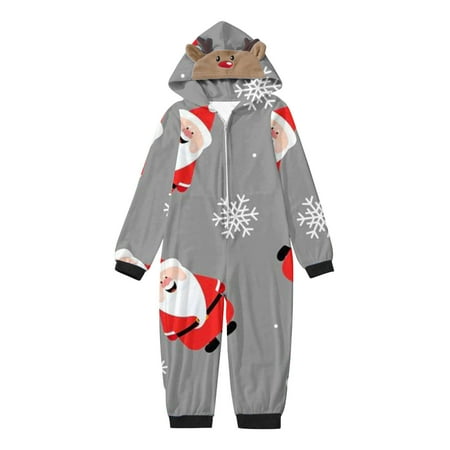 

FAVIPT Black and Friday Deals 2023 Matching Couples Christmas Pajamas Onesie Christmas Pajamas for Family Matching Set Couples Xmas Holiday Pjs Zipper Long Sleeve Hooded Jumpsuit Sleepwear